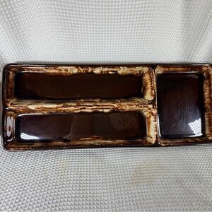 Vintage Pfaltzgraff Brown Stoneware Serving Tray